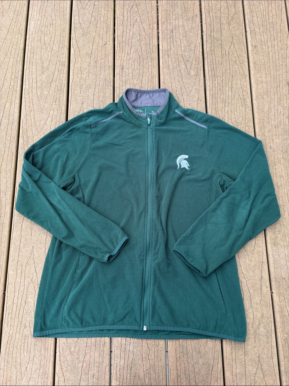 Michigan State Spartans Green Antigua Full-Zip Jacket